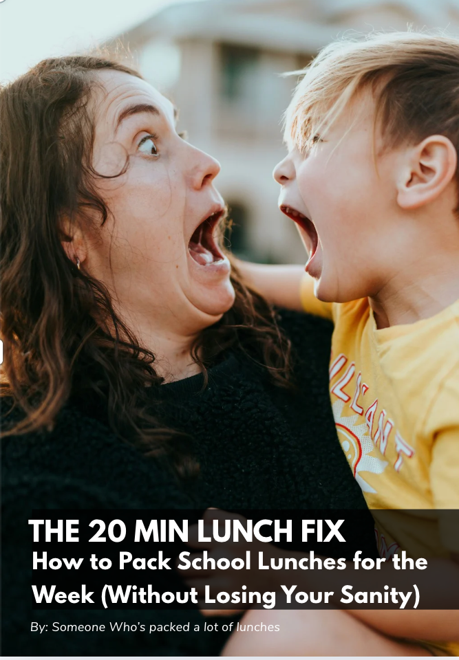 How to Pack School Lunches for the Week (Without Losing Your Sanity): The 20 Min Lunch Fix